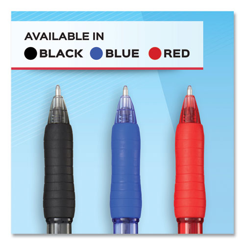 Profile Ballpoint Pen, Retractable, Medium 1 mm, Blue Ink, Translucent Blue Barrel, 4/Pack - Image 3