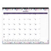 Passion Monthly Deskpad Calendar, Floral Artwork, 22 x 17, White/Multicolor Sheets, Black Binding, 12-Month (Jan-Dec): 2025