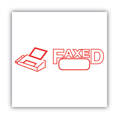 Pre-Inked Shutter Stamp, Red, FAXED, 1.63 x 0.5