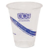 BlueStripe 25% Recycled Content Cold Cups, 12 oz, Plastic, Clear/Blue, 50/Pack, 20 Packs/Carton