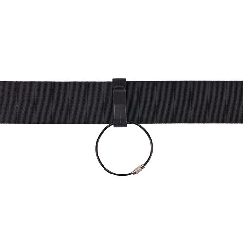 Arsenal 5719 Wire Cable Key Ring, 1.88" dia, Iron, Black, 10/Pack