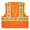 GloWear 8230Z Class 2 Two-Tone Mesh Zipper Vest, Polyester, 4X-Large/5X-Large, Orange