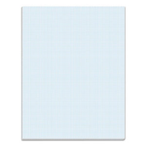Quadrille Pads, Quadrille Rule (10 sq/in), 50 White 8.5 x 11 Sheets