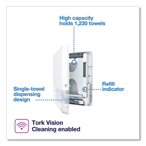 PeakServe Continuous Hand Towel Dispenser, 14.44 x 3.97 x 19.3, White