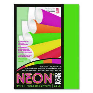 Neon Multi-Purpose Paper, 24 lb Bond Weight, 8.5 x 11, Green, 100/Pack