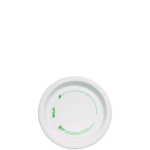 Compostable Paper Dinnerware, ProPlanet Seal, Plate, 6" dia, White, 500/Carton