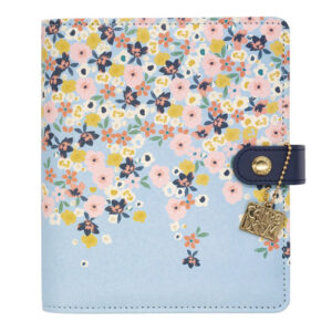 Personal Planner, Floral, 7.48 x 6.42, Blue/Pink/White/Yellow Cover, 12-Month, Undated