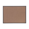 Tech Cork Board, 48" x 36", Brown Surface, Black Aluminum Frame