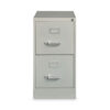 Two-Drawer Economy Vertical File, Letter-Size File Drawers, 15" x 26.5" x 28.37", Light Gray