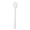 Polypropylene Cutlery, Soda Spoon, Plastic, 7.87", White, 1,000/Carton