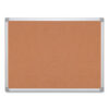 Earth Cork Board, 36" x 24", Tan Surface, Satin Aluminum Frame