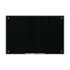 Black Glass Dry Erase Board, 36" x 24" (Actual Size: 35" x 23"), Black Surface