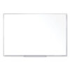 Non-Magnetic Whiteboard with Aluminum Frame, 72.63" x 48.47", White Surface, Satin Aluminum Frame