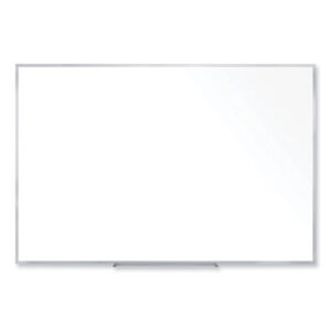 Non-Magnetic Whiteboard with Aluminum Frame, 72.63" x 48.47", White Surface, Satin Aluminum Frame