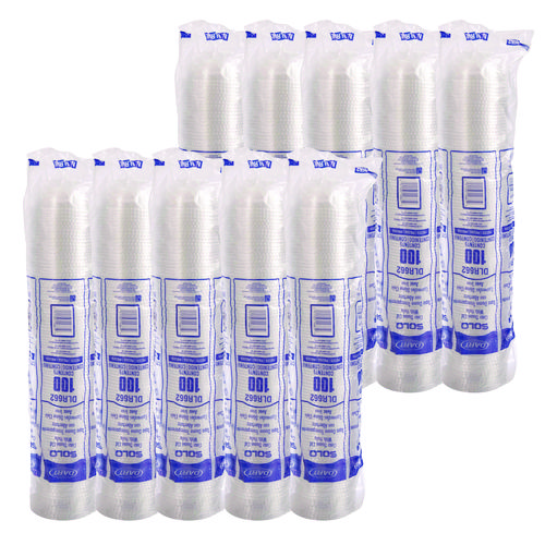 Dome-Top Cold Cup Lids, Fits 16 oz Cold Cups, Plastic, Clear, 1,000/Carton