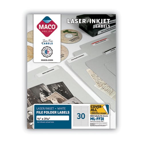Maco Assorted Laser/Inkjet File Folder Labels
