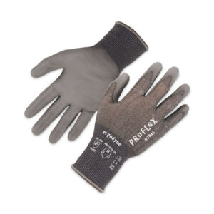 ProFlex 7044 ANSI A4 PU Coated CR Gloves, Gray, 2X-Large, 12 Pairs/Pack