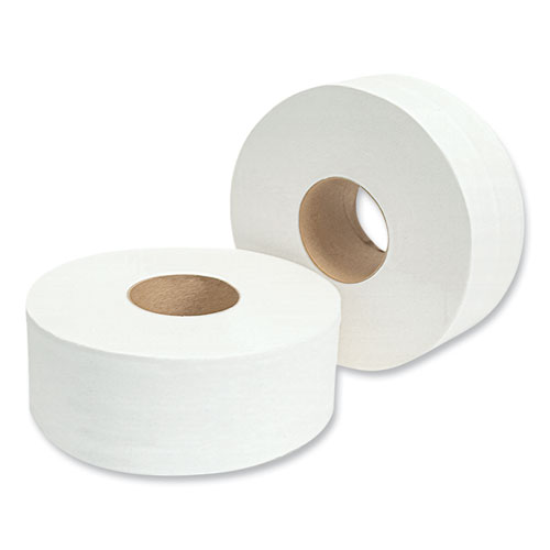 Jumbo Bath Tissue, Septic Safe, 2-Ply, White, 3.3" x 1,000 ft, 12/Carton