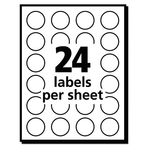 Printable Self-Adhesive Removable Color-Coding Labels, 0.75" dia, Assorted Colors, 24/Sheet, 42 Sheets/Pack, (5472)