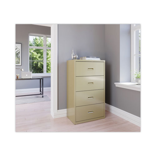 Lateral File Cabinet, 4 Letter/Legal/A4-Size File Drawers, Putty, 30 x 18.62 x 52.5