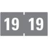 Yearly End Tab File Folder Labels, 19, 0.75 x 1.5, Gray, 500/Roll