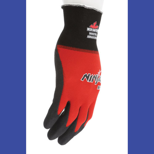 Ninja BNF N96970 Gloves, X-Large, Black/Red, Dozen