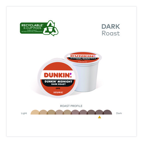 Midnight Coffee K-Cups, 0.35 oz, 22/Box, 4 Boxes/Carton