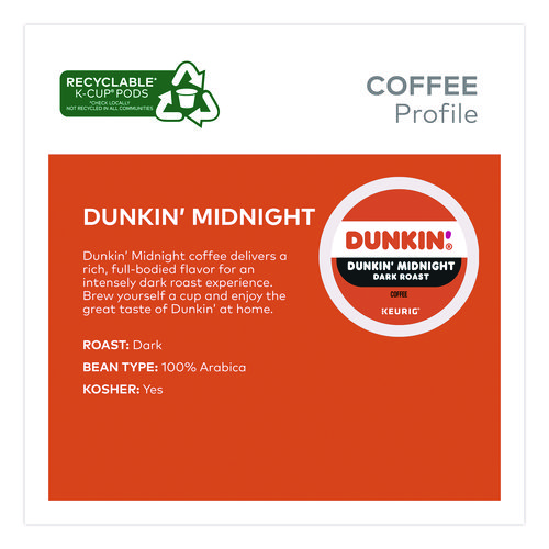 Midnight Coffee K-Cups, 0.35 oz, 22/Box, 4 Boxes/Carton