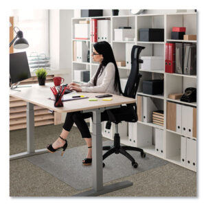 Cleartex Ultimat Polycarbonate Chair Mat for High Pile Carpets, 60" w x 48" l, Clear