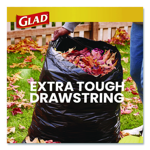 Guaranteed Strong Large Drawstring Trash Bags, Three-Ply, 30 gal, 1.05 mil, 30 x 33, Black, 28 Bags/Box, 6 Boxes/Carton