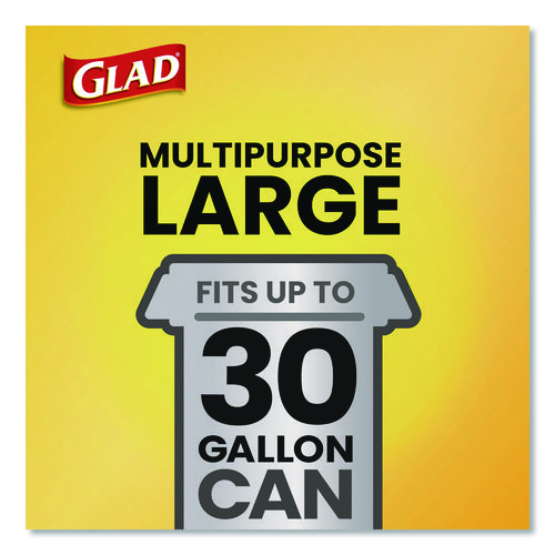 Guaranteed Strong Large Drawstring Trash Bags, Three-Ply, 30 gal, 1.05 mil, 30 x 33, Black, 28 Bags/Box, 6 Boxes/Carton