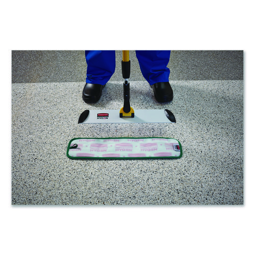 Microfiber Wet Mopping Pad, 18.5" x 5.5" x 0.5", Green, 12/Carton