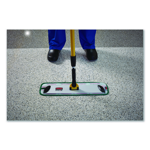 Microfiber Wet Mopping Pad, 18.5" x 5.5" x 0.5", Green, 12/Carton