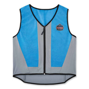 Chill-Its 6667 Wet Evaporative PVA Cooling Vest with Zipper, PVA, 2X-Large, Blue