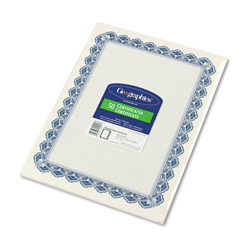 Geographics Printed Border Blank Certificates