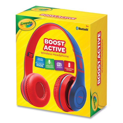 Boost Active Wireless Headphones, Blue/Red