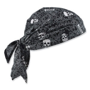 Chill-Its 6710CT Cooling PVA Tie Bandana Triangle Hat, One Size Fits Most, Skulls