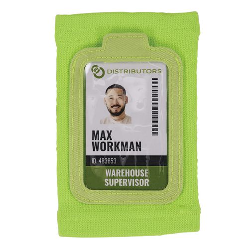 Squids 3388 Wrist ID/Badge Holder, Vertical, Lime, 3.5 x 5.5 Holder, 2.75 x 3.75 Insert