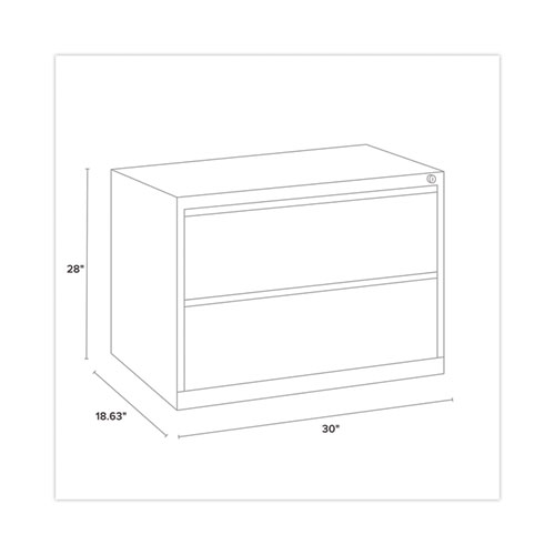Lateral File Cabinet, 2 Letter/Legal/A4-Size File Drawers, Black, 30 x 18.62 x 28
