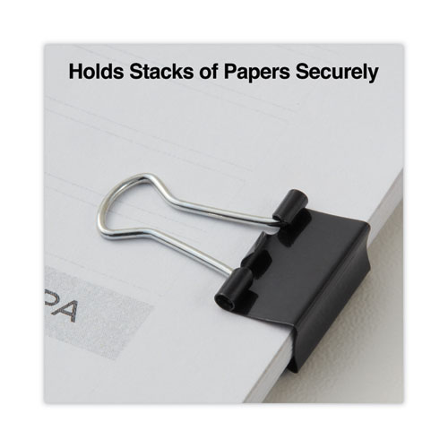 Binder Clip Zip-Seal Bag Value Pack, Mini, Black/Silver, 144/Pack