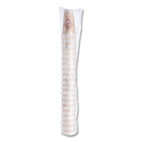 Cafe G Foam Hot/Cold Cups, 20 oz, Brown/Red/White, 20/Pack