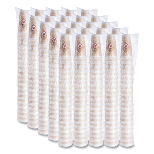 Cafe G Foam Hot/Cold Cups, 20 oz, Brown/Red/White, 20/Pack
