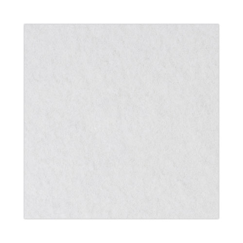 Polishing Floor Pads, 16" Diameter, White, 5/Carton - Image 6