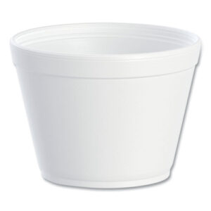 Foam Containers, Extra Squat, 16 oz, White, 25/Bag, 20 Bags/Carton