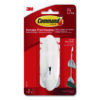 Large Wire Hook, Metal/Plastic, White, Supports 5 lbs