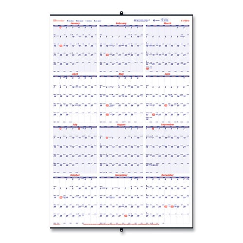 Brownline Heavyweight Yearly Wall Calendar