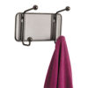 Onyx Mesh Wall Racks, 2-Hook, 8.5w x 3d x 5.5h, Black