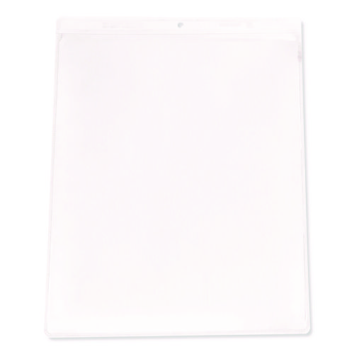 Clear Vinyl Shop Ticket Holders, Super Heavy-Duty, Top Load 9 x 12 Insert, Clear Front, 50/Box
