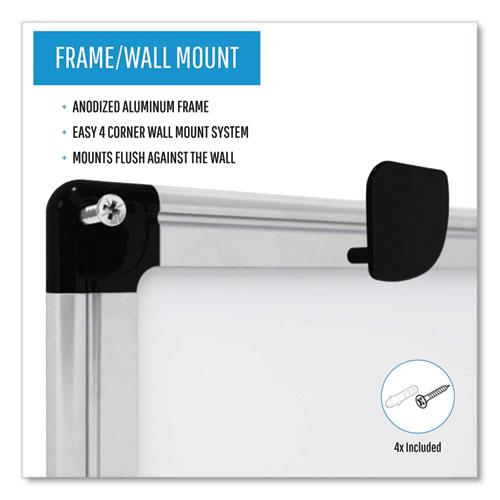 Value Lacquered Steel Magnetic Dry Erase Board, 18" x 24", White Surface, Satin Aluminum Frame