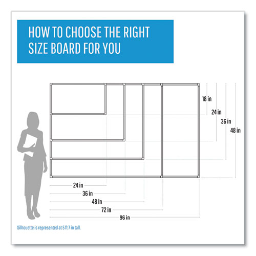 Value Lacquered Steel Magnetic Dry Erase Board, 18" x 24", White Surface, Satin Aluminum Frame